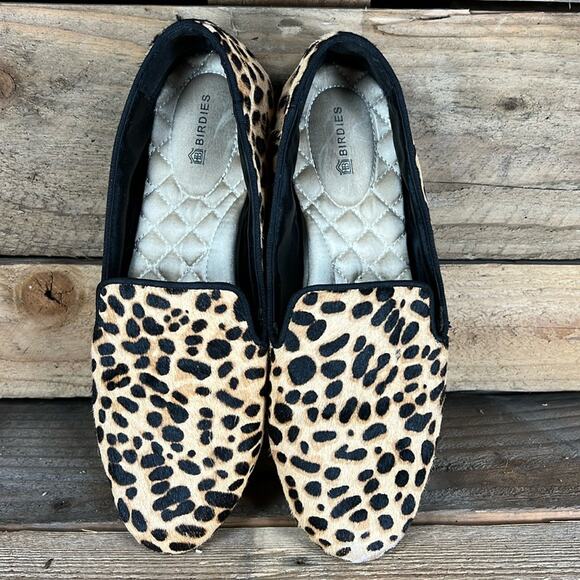 Birdies Cheetah Leopard Calf Hair Starling Loafer - Tan/Black - 7 - Picture 5 of 8